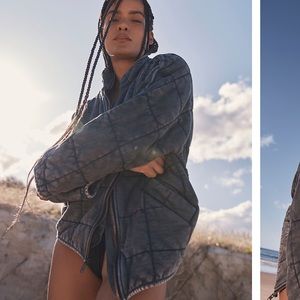 Free People Dolman Quilted Knit Jacket